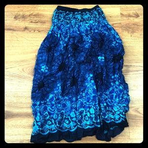 Bohemian Island Strapless Ruched Dress